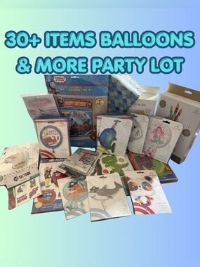 Assorted Kids' Balloon and More Party Supplies Pack - Multi-Item Set